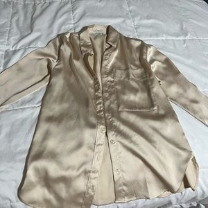 Satin cream shirt